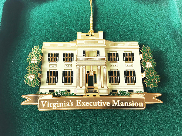 The Third Annual Ornament introduced in 2014, features a true historic Executive Mansion.