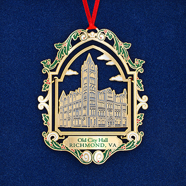Ninth in a series of collectible ornaments, the 2020 Official Capitol Ornament celebrates Old City Hall. It was listed on the Virginia Landmarks Register in 1968, the National Register of Historic Places in 1969, and was designated a U.S. National Historic Landmark in 1971.